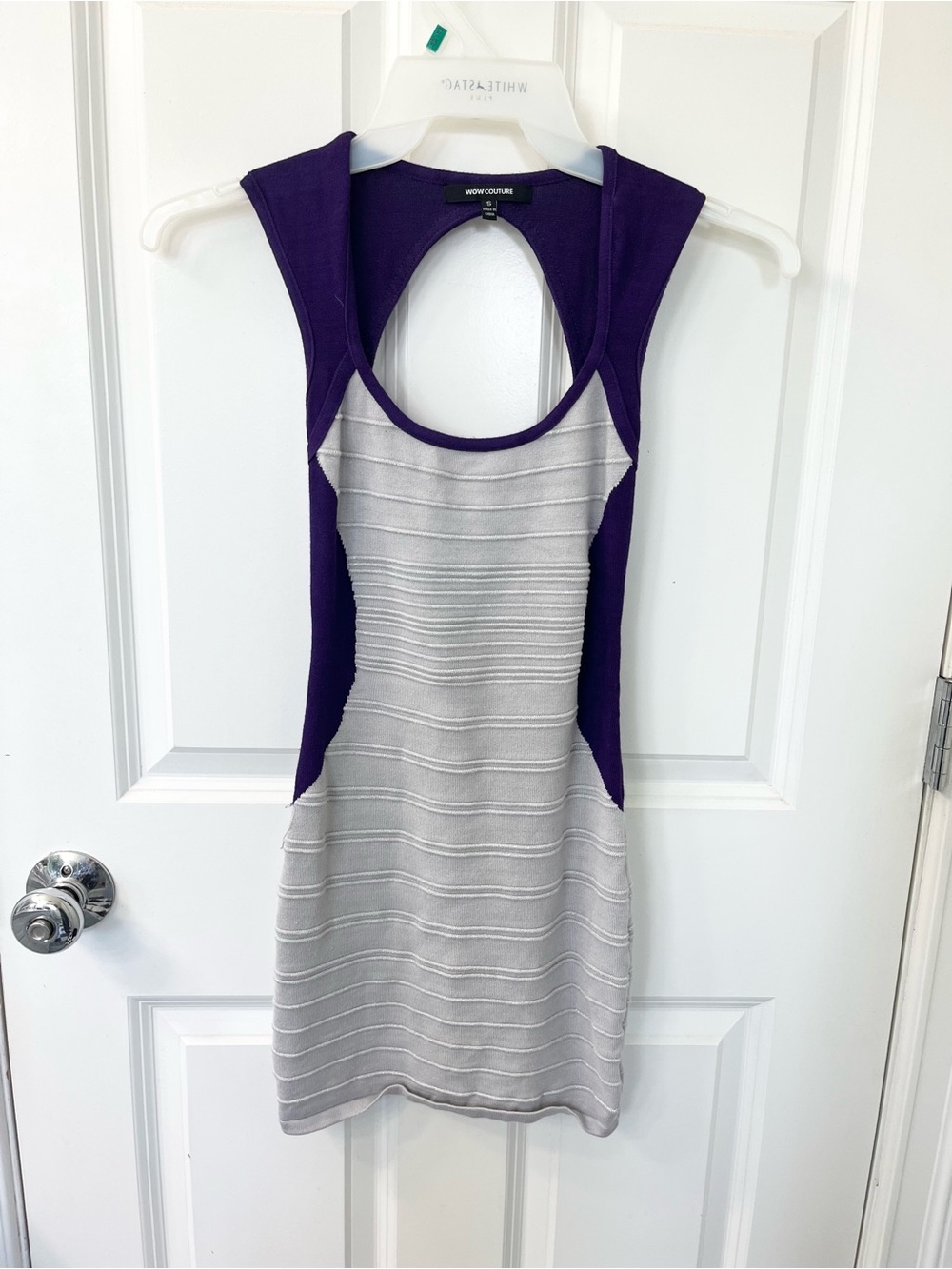 Wow Couture mini bandage dress Size small Gray